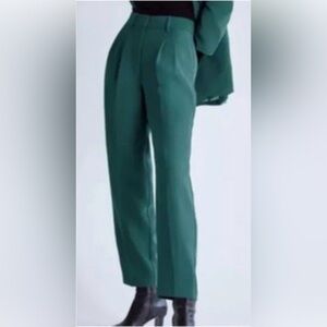 ARITZIA WILFRED TEAL BLUE GREEN EFFORTLESS PANTS SIZE 4